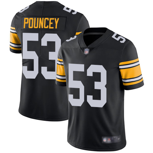 Men Pittsburgh Steelers Football #53 Limited Black Maurkice Pouncey Alternate Vapor Untouchable Nike NFL Jersey